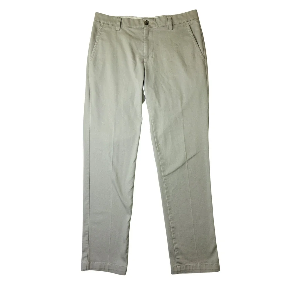 Dockers Mens Slim Fit Chino Pants Khaki Tan Flat Front Trousers 31x30